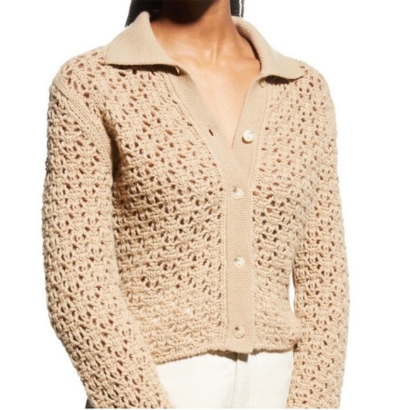 Vince Crochet Cardigan Sz XS - Picture 2 of 5